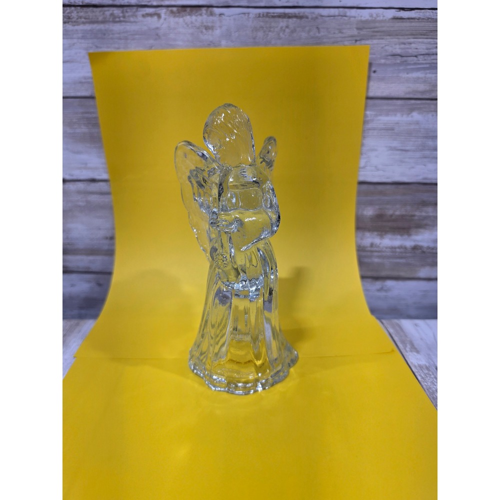 Vintage Mikasa Herald Collection Crystal Angel Mandolin Candle Holder Germany